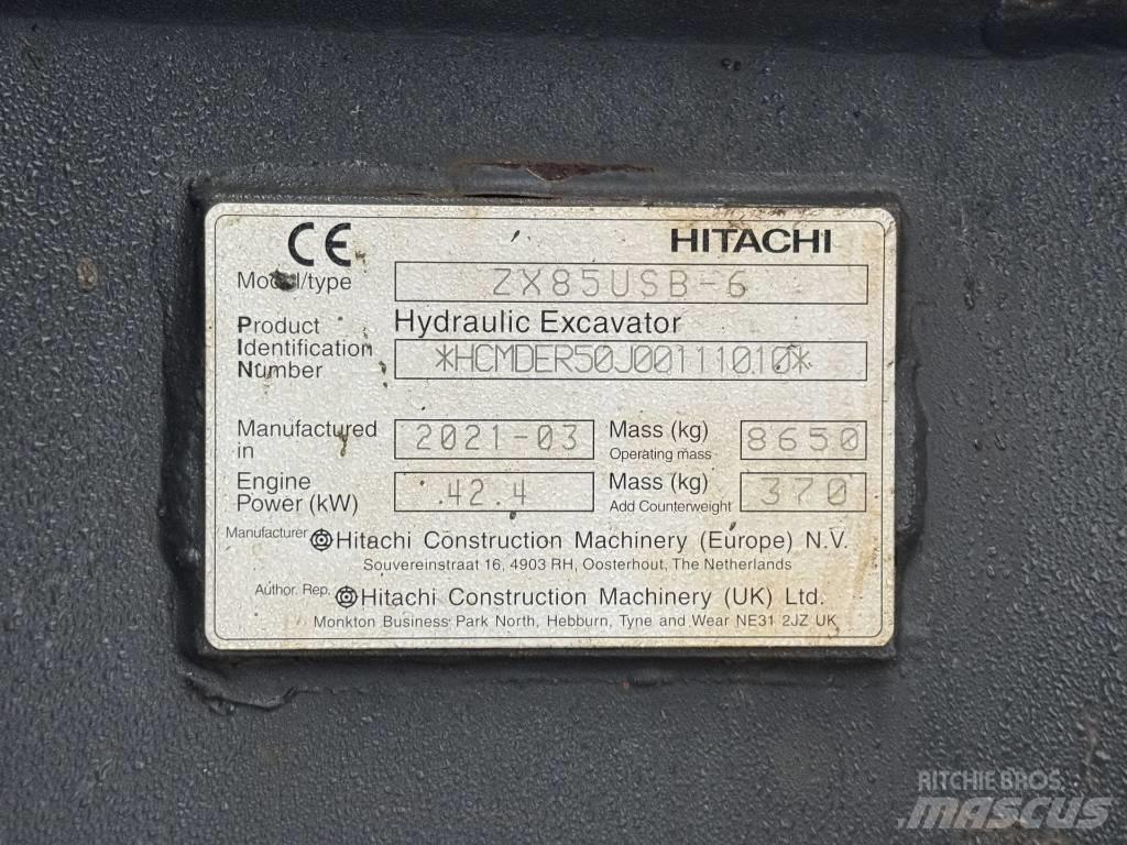 Hitachi ZX 85 US B-6 Vidēja lieluma ekskavatori 7 t - 12 t