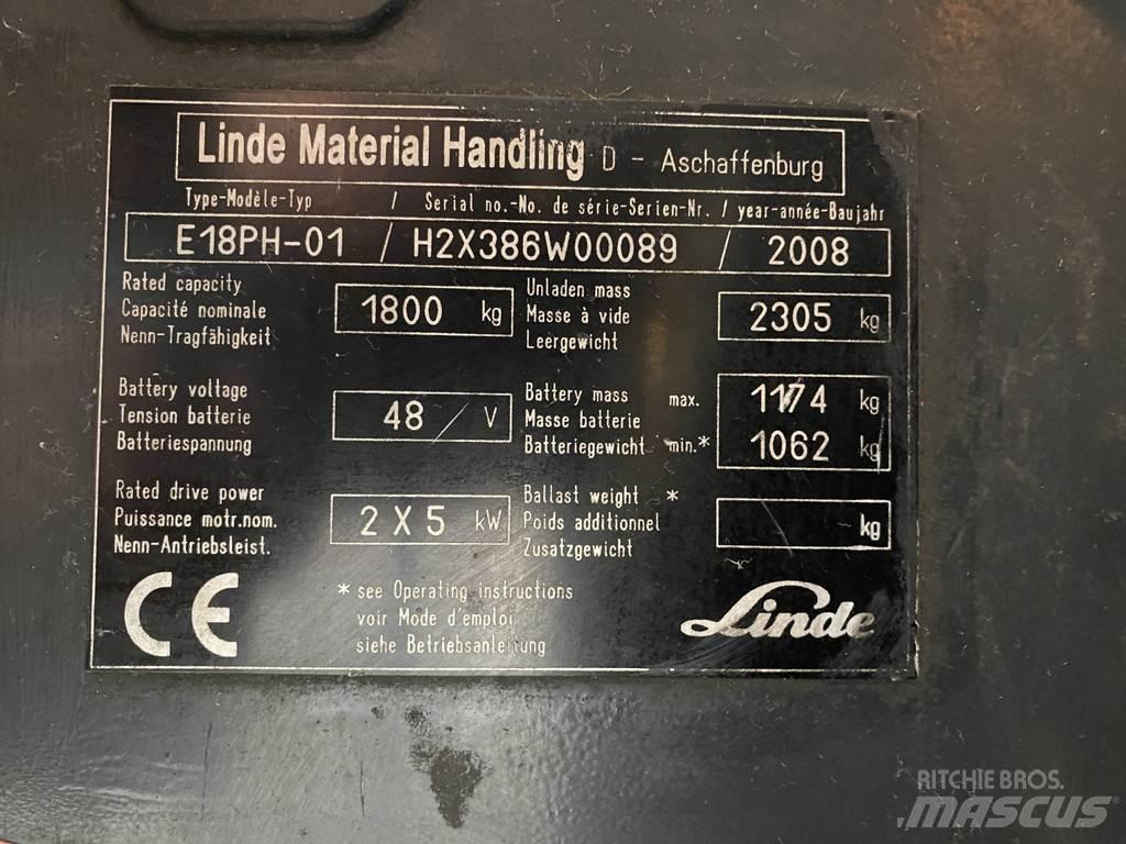 Linde E18PH-01 Elektriskie iekrāvēji