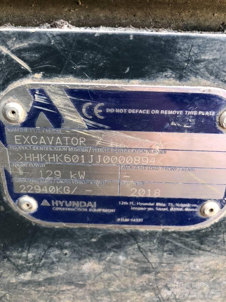 Hyundai HX 220 L Kāpurķēžu ekskavatori