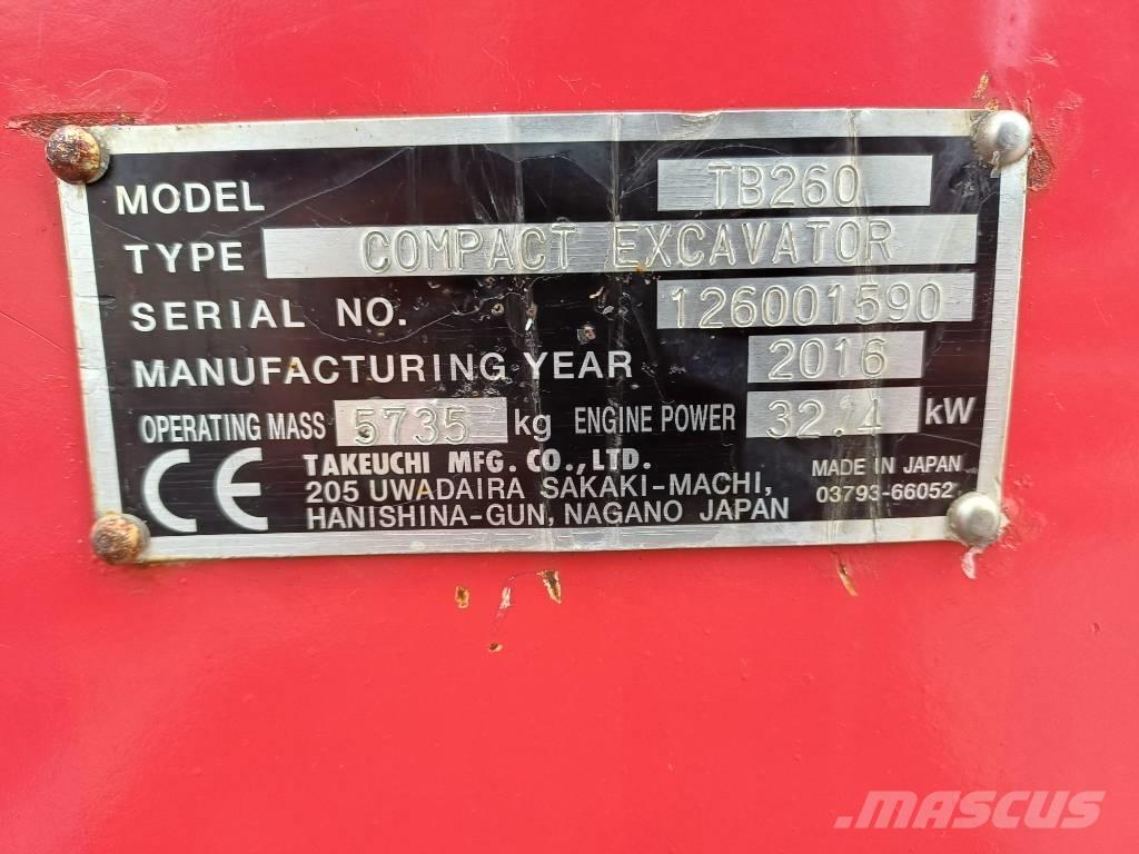 Takeuchi TB260 Mini ekskavatori < 7 t