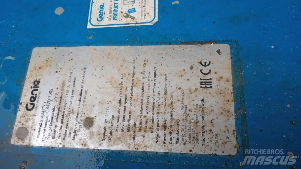 Genie GS4047 Šķerveida pacēlāji