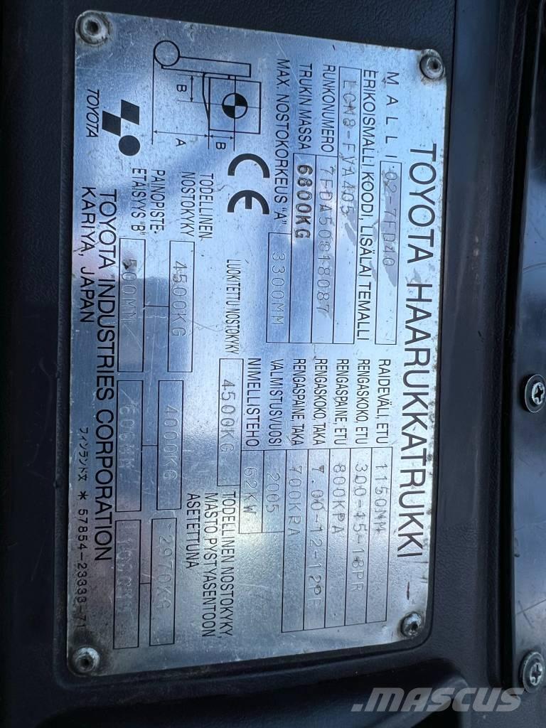 Toyota 02-7 FD 40 Tehnika ar dīzeļa dzinēju