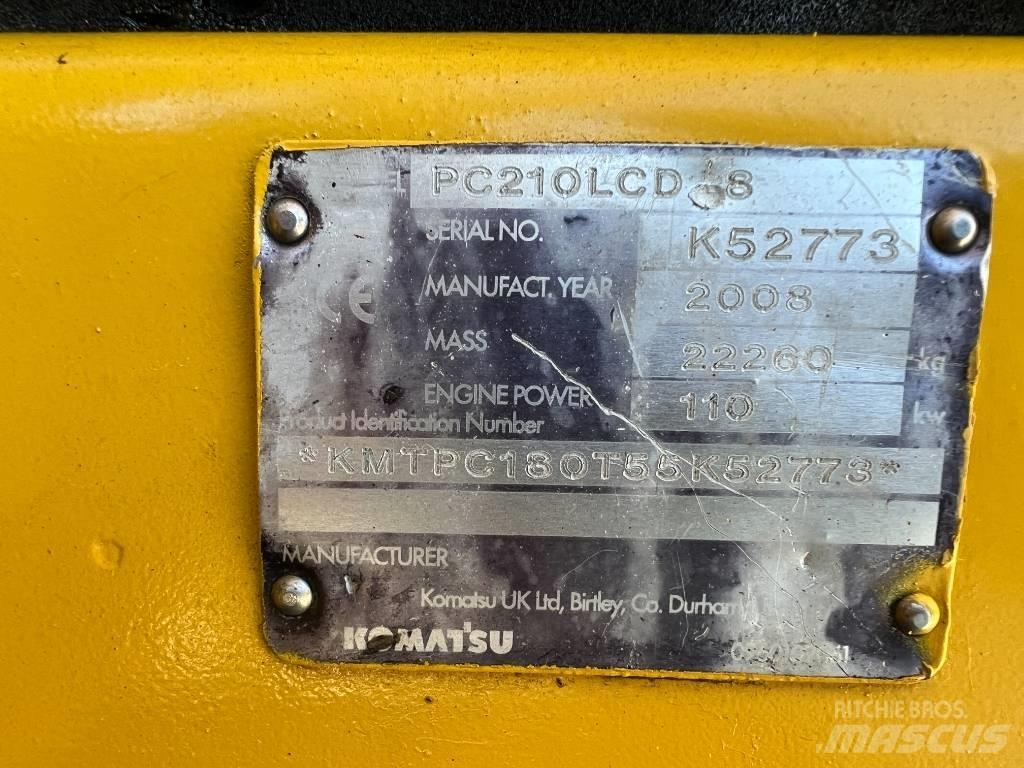 Komatsu PC 210 LCD-8 Kāpurķēžu ekskavatori