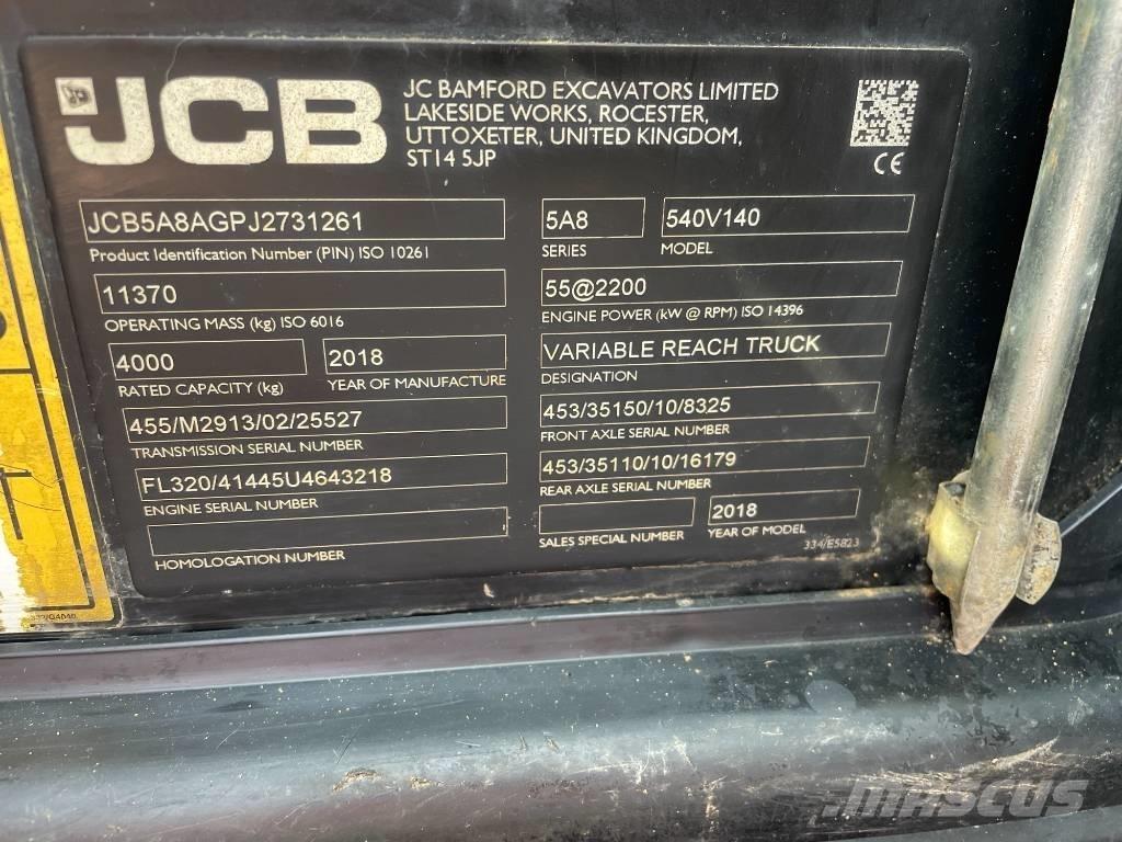 JCB 540-140 Teleskopiskie manipulatori