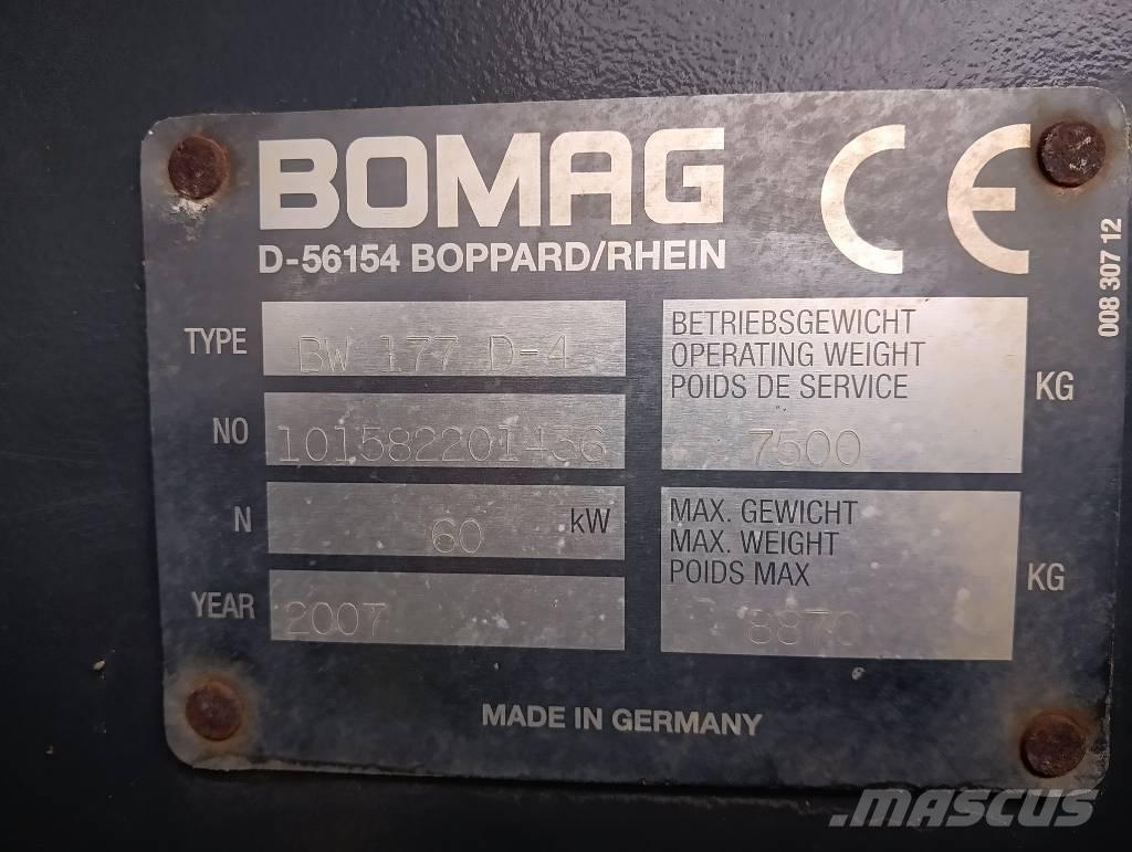 Bomag 177 D4 Vienvalča grunts veltņi