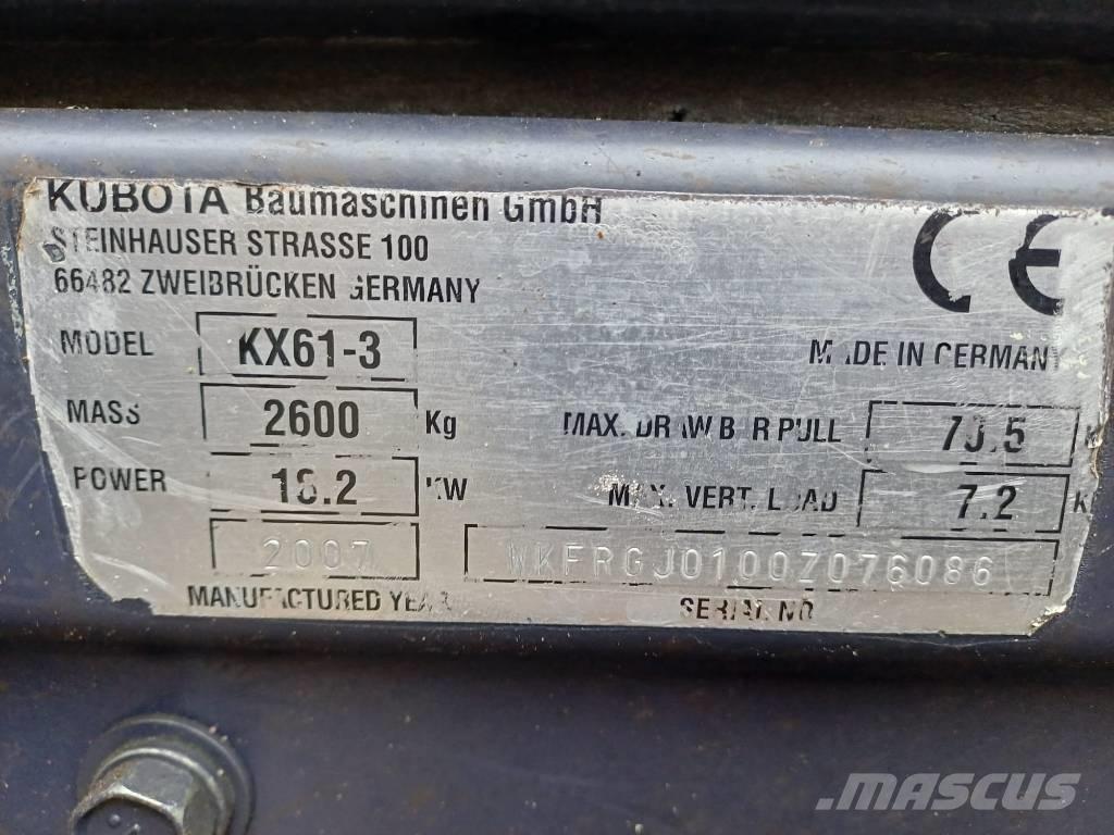 Kubota KX 61-3 Mini ekskavatori < 7 t