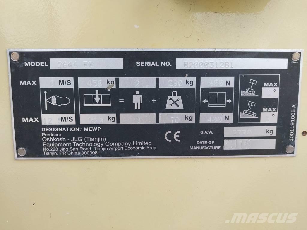 JLG ES 2646 Šķerveida pacēlāji