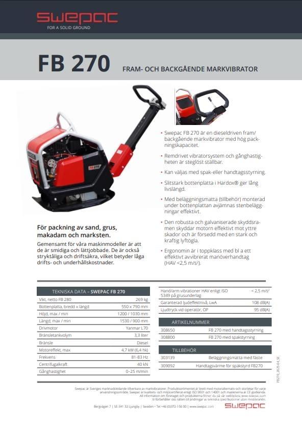 Swepac FB 270 Vibratori