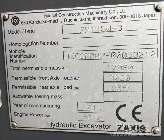 Hitachi ZX 145W-3 Ekskavatori uz riteņiem