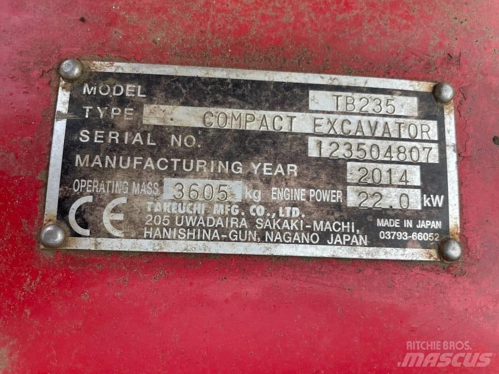 Takeuchi TB 235 Mini ekskavatori < 7 t