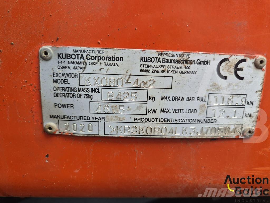 Kubota KX080-4a2 Vidēja lieluma ekskavatori 7 t - 12 t