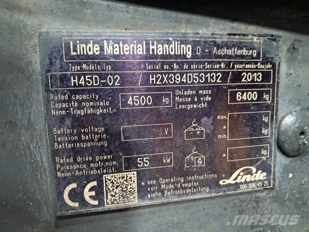 Linde H45D-02 Tehnika ar dīzeļa dzinēju