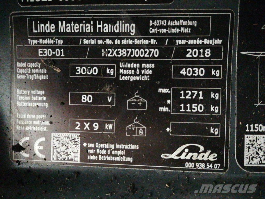 Linde E30-01 Elektriskie iekrāvēji