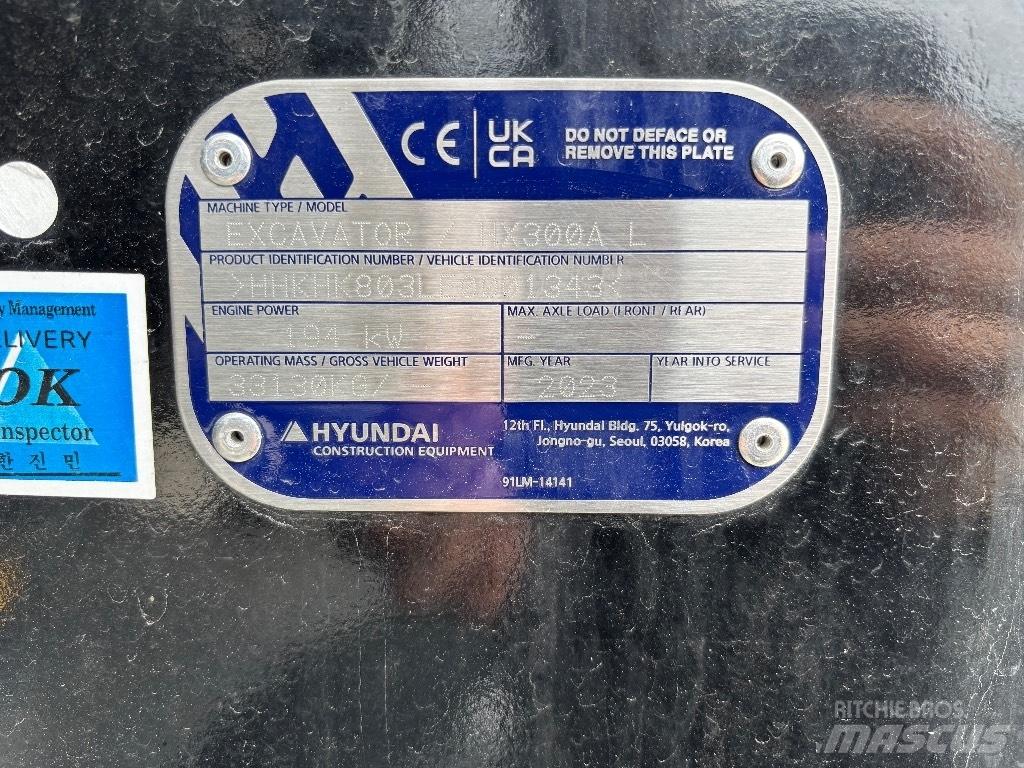 Hyundai HX300A L Kāpurķēžu ekskavatori
