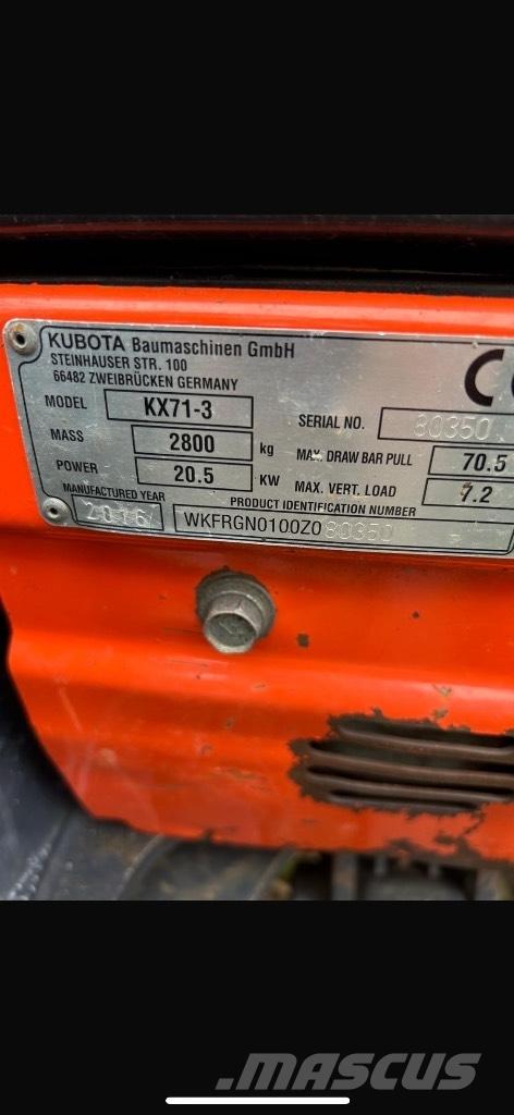Kubota KX 71-3 Mini ekskavatori < 7 t