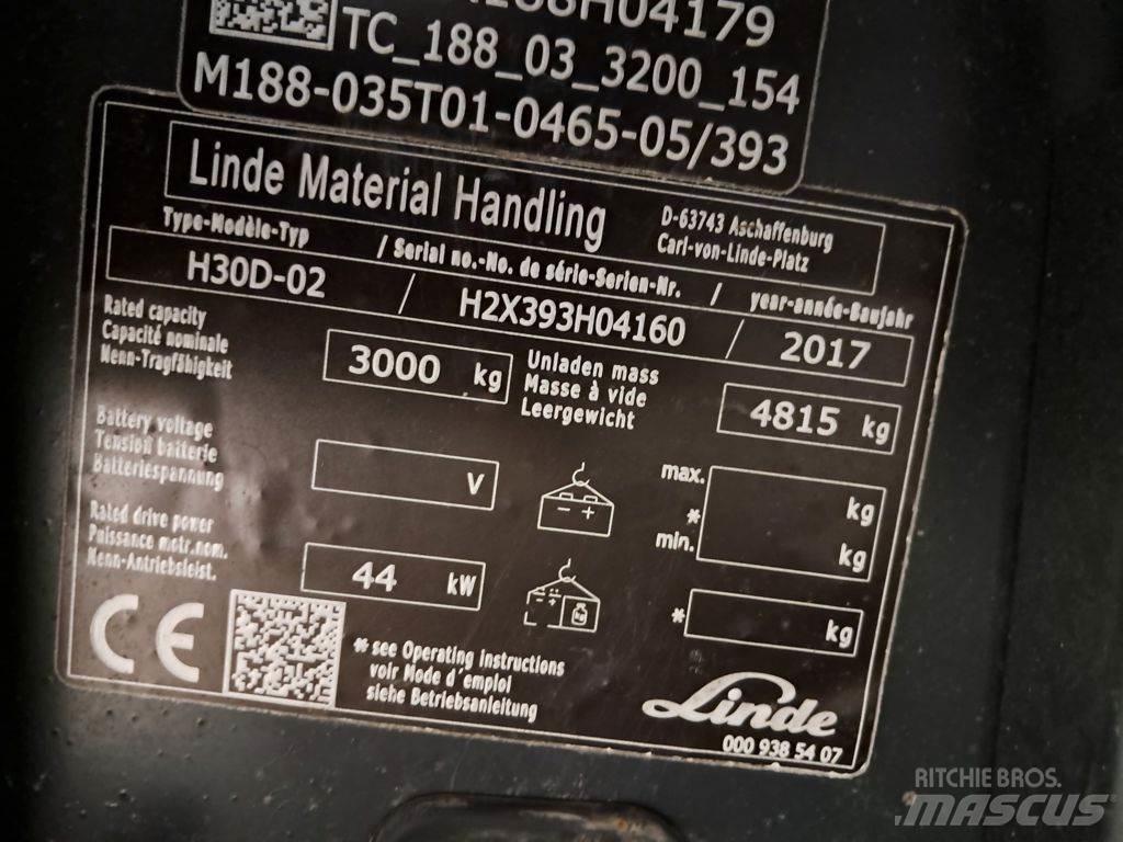 Linde H30D-02 Tehnika ar dīzeļa dzinēju