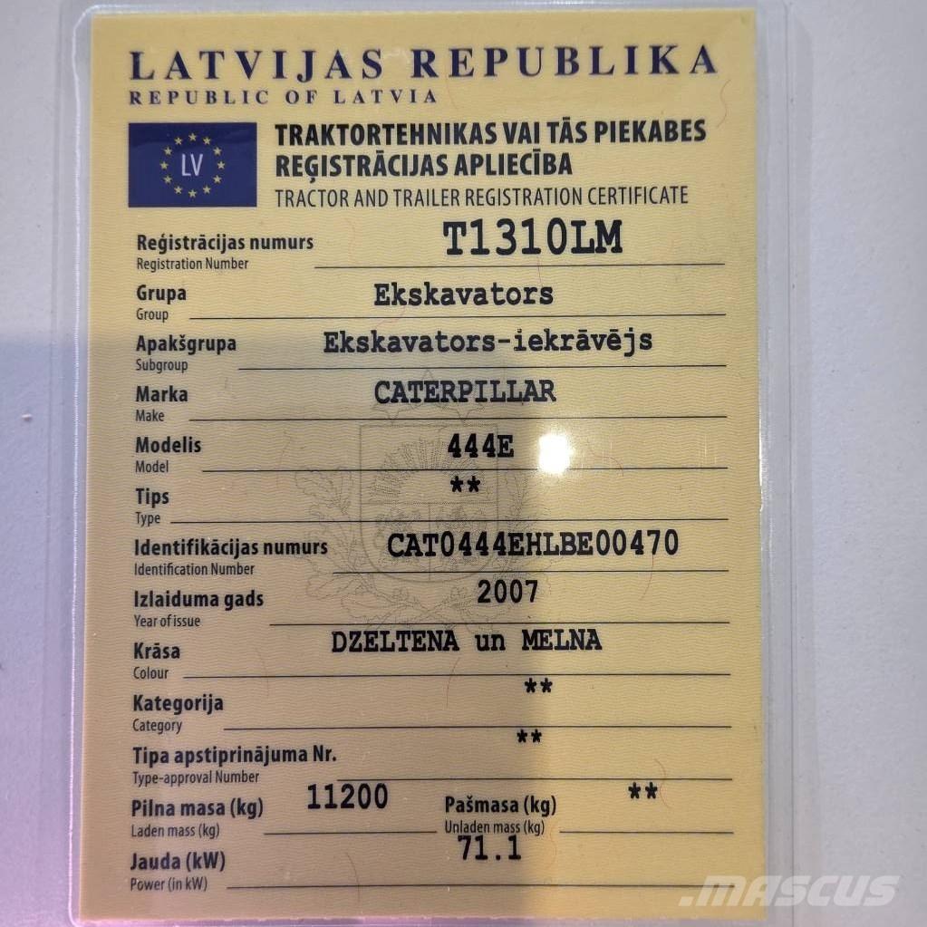 CAT 444 E Ekskavatori-iekrāvēji