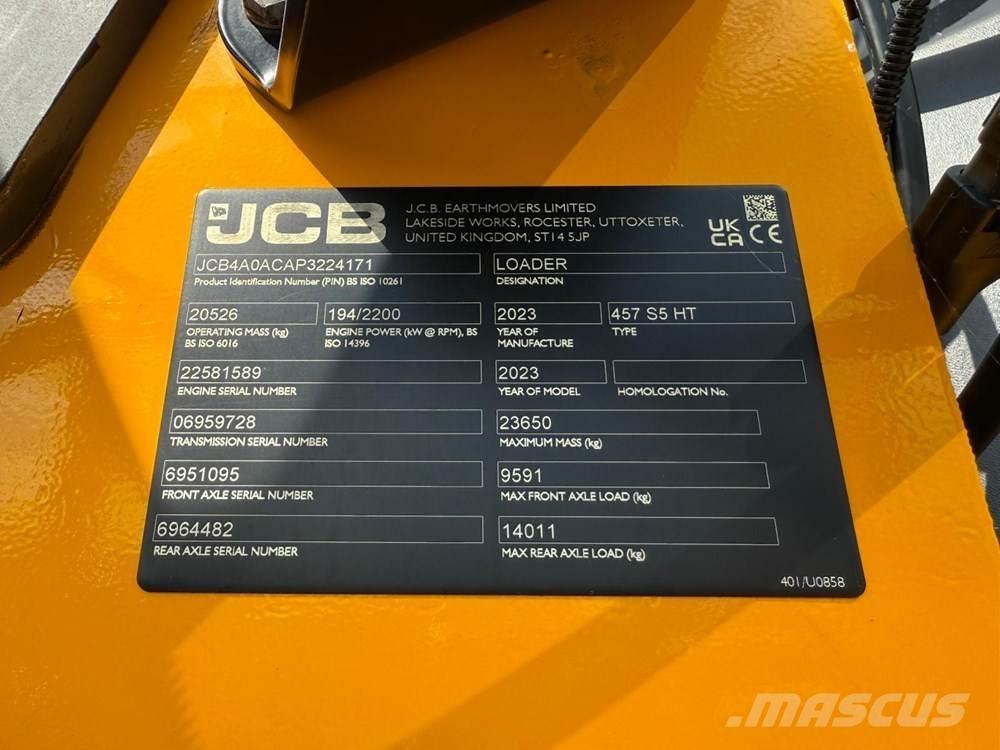 JCB 457 HT Iekrāvēji uz riteņiem