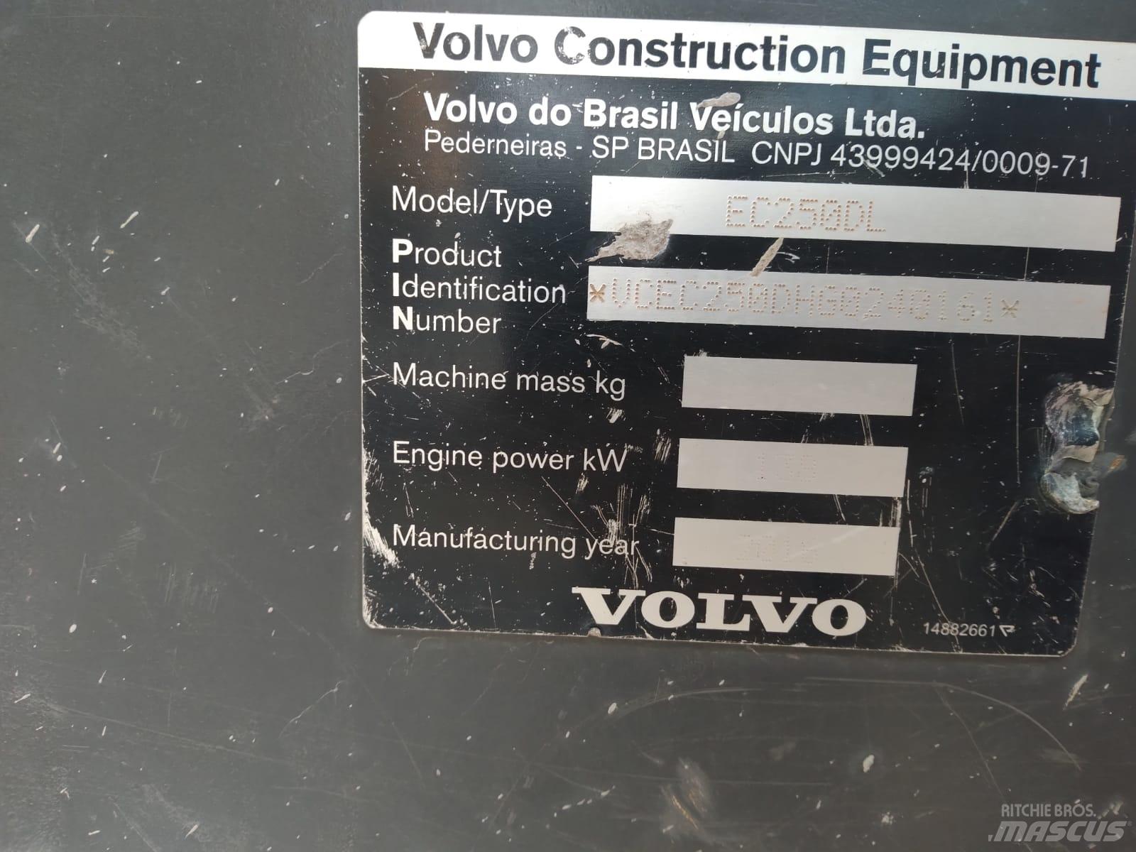 Volvo EC 250 D L Kāpurķēžu ekskavatori