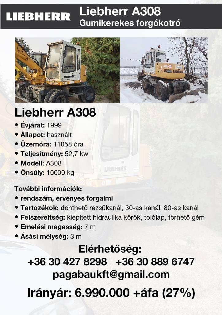 Liebherr A 308 Ekskavatori uz riteņiem