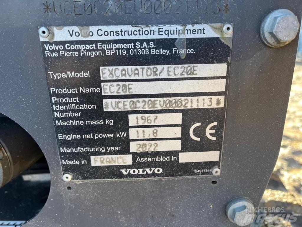 Volvo EC 20 E Mini ekskavatori < 7 t