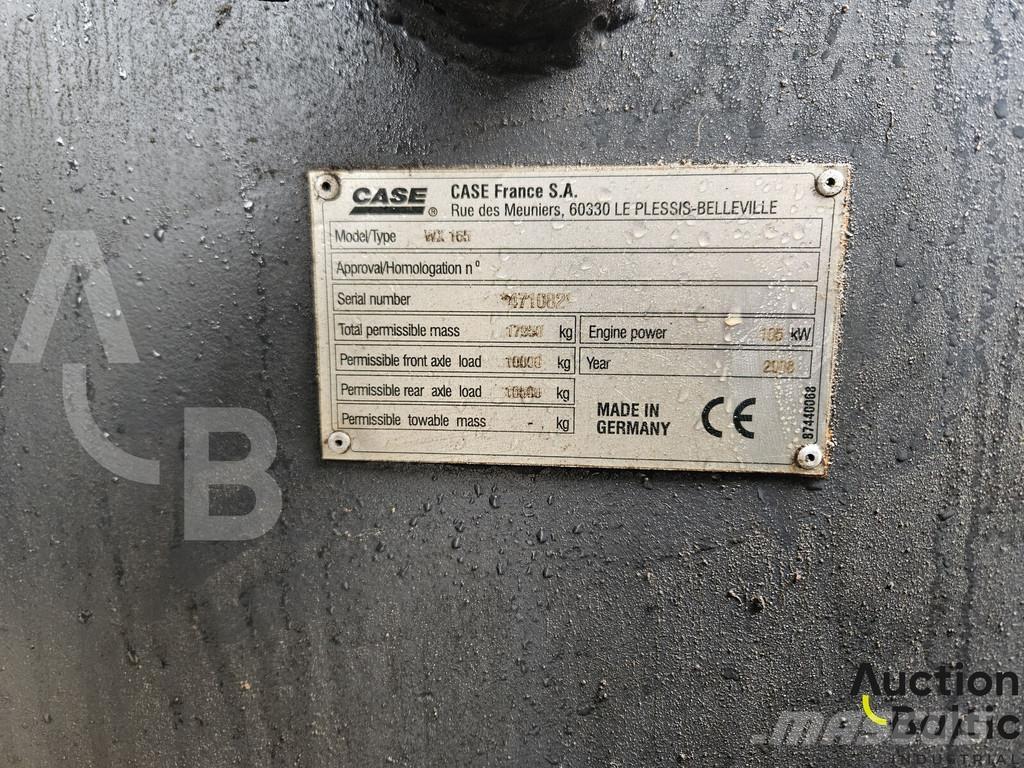 CASE WX 165 Ekskavatori uz riteņiem