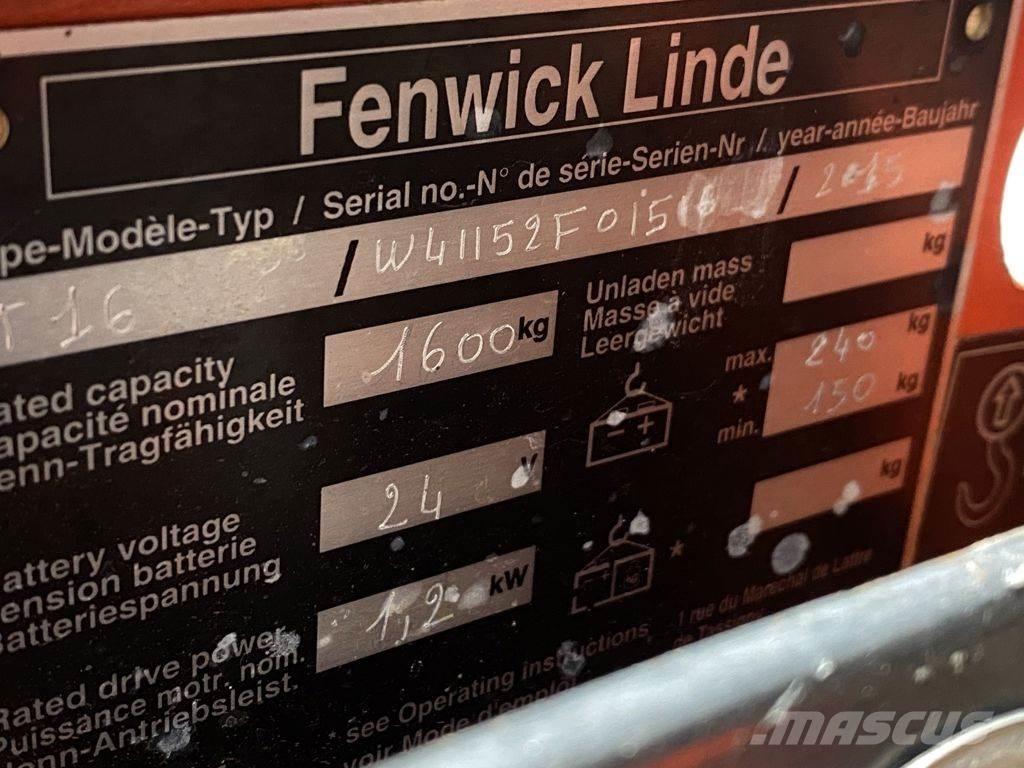Linde T16 Zemie palešu pacēlāji