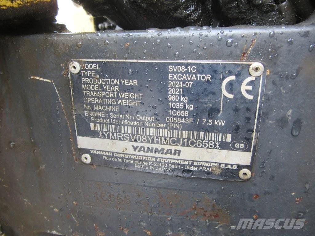 Yanmar SV08 Kāpurķēžu ekskavatori