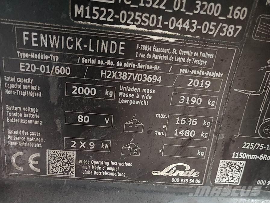 Linde E20-01/600 Elektriskie iekrāvēji