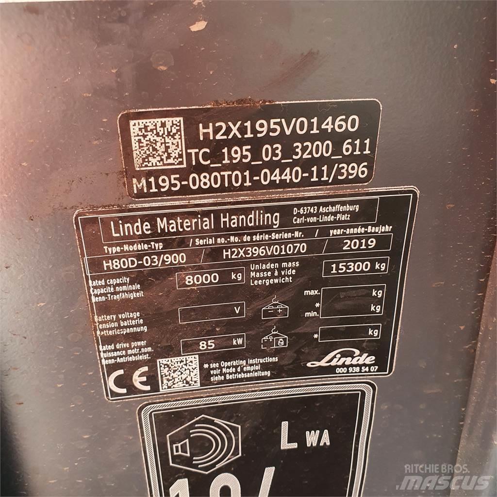 Linde H80D/900 Tehnika ar dīzeļa dzinēju