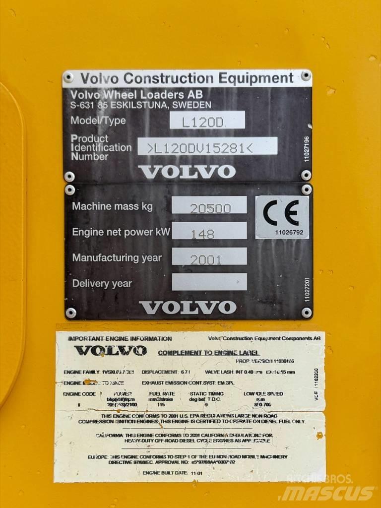 Volvo L 120 D Iekrāvēji uz riteņiem