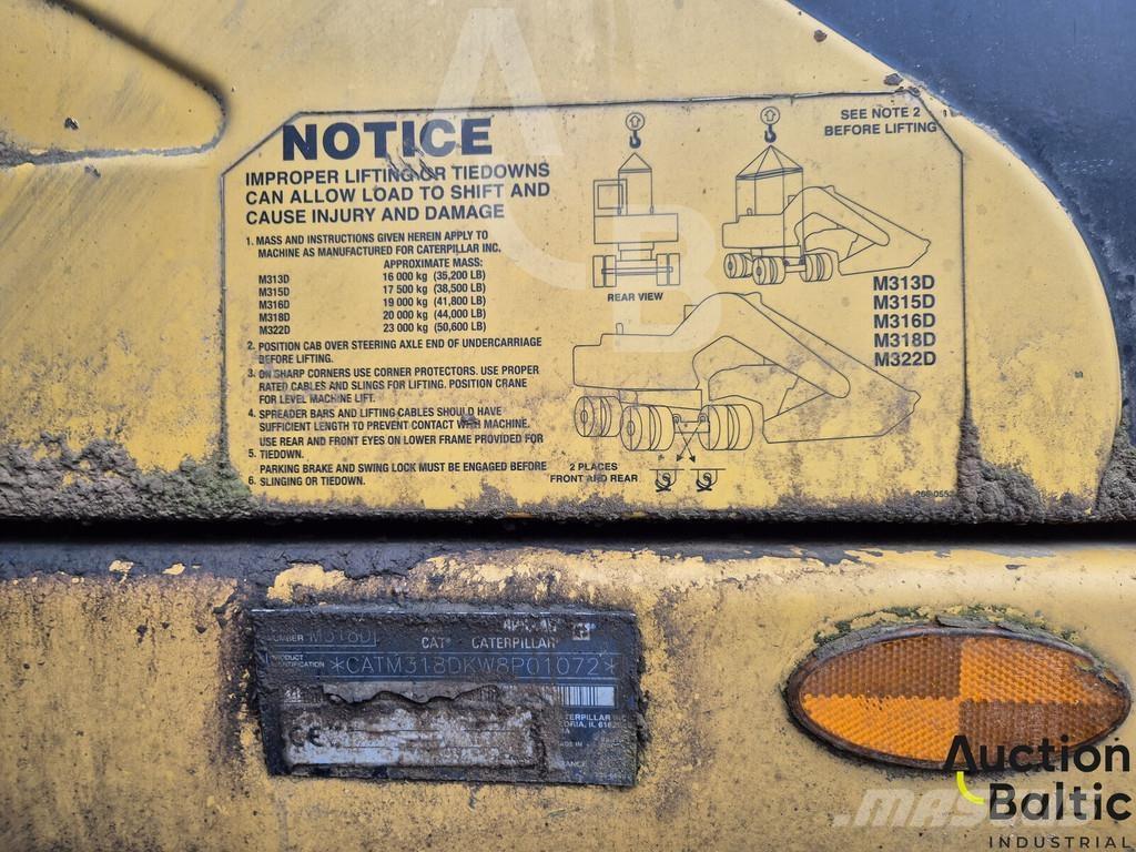 CAT M 318 D Ekskavatori uz riteņiem