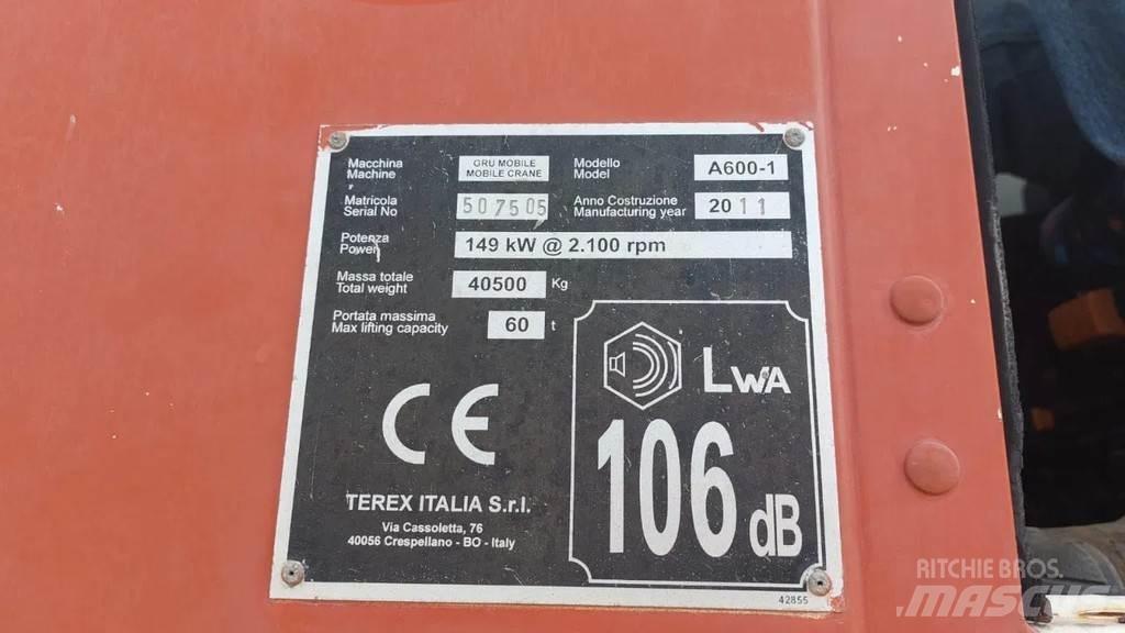 Terex A600 Celtņi nelīdzenām virsmām