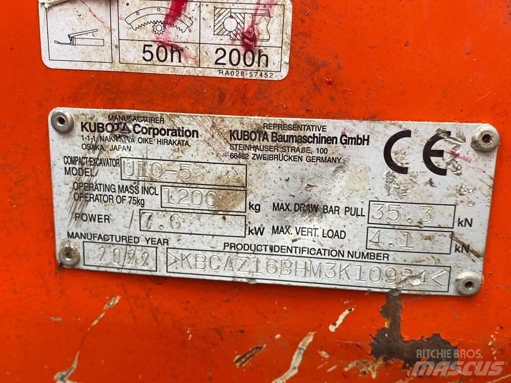 Kubota u10-5 Mini ekskavatori < 7 t