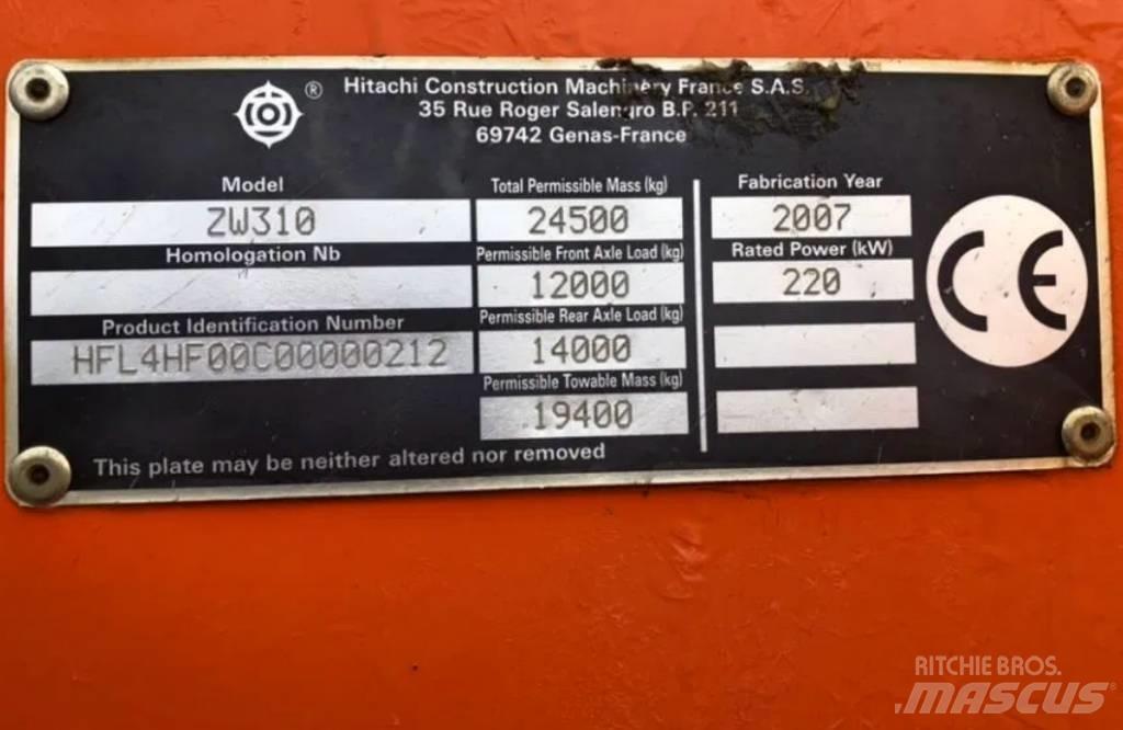 Hitachi ZW 310 Iekrāvēji uz riteņiem