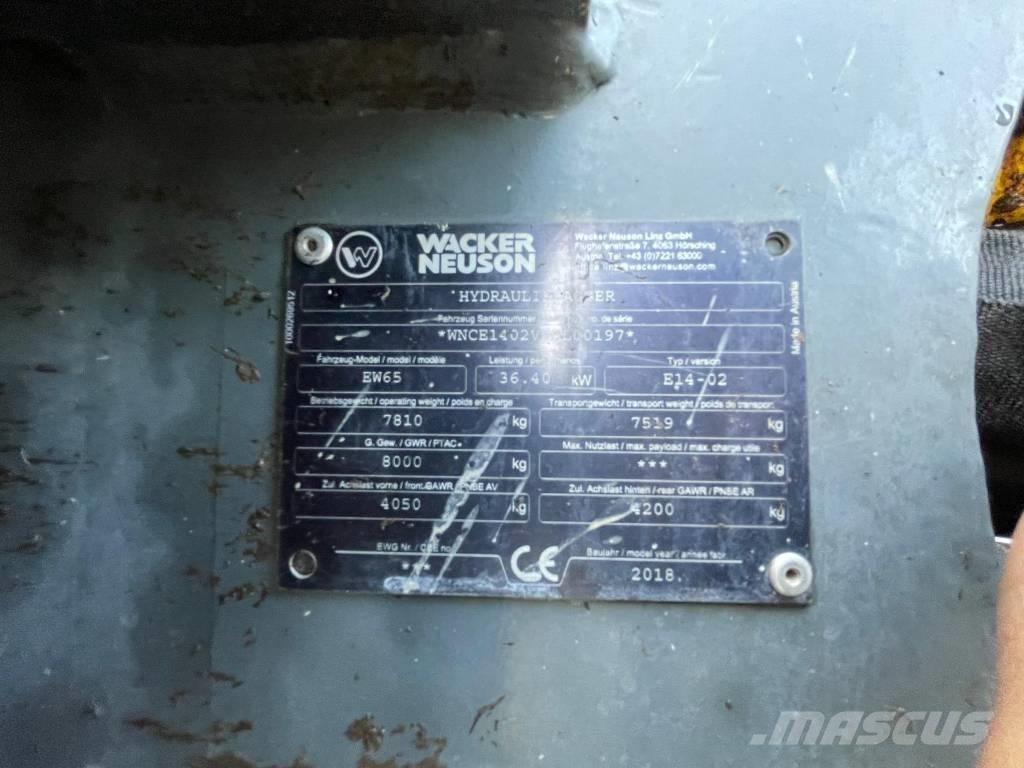 Wacker Neuson W65 Ekskavatori uz riteņiem
