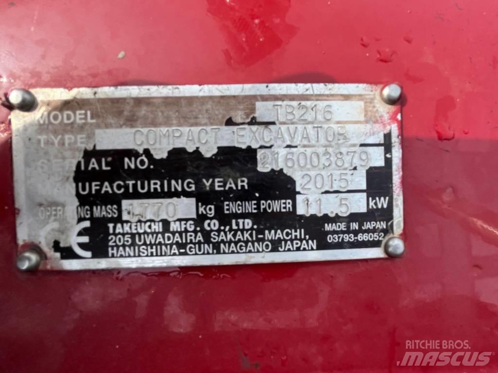 Takeuchi TB 216 Mini ekskavatori < 7 t
