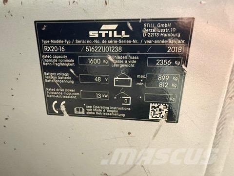 Still RX20-16 Elektriskie iekrāvēji