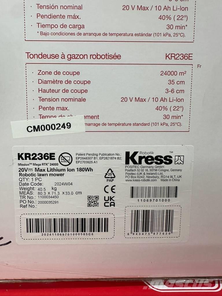 Kress KR236E Robots- zāles pļāvējs