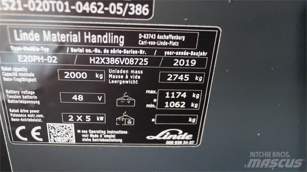 Linde E20PH Elektriskie iekrāvēji