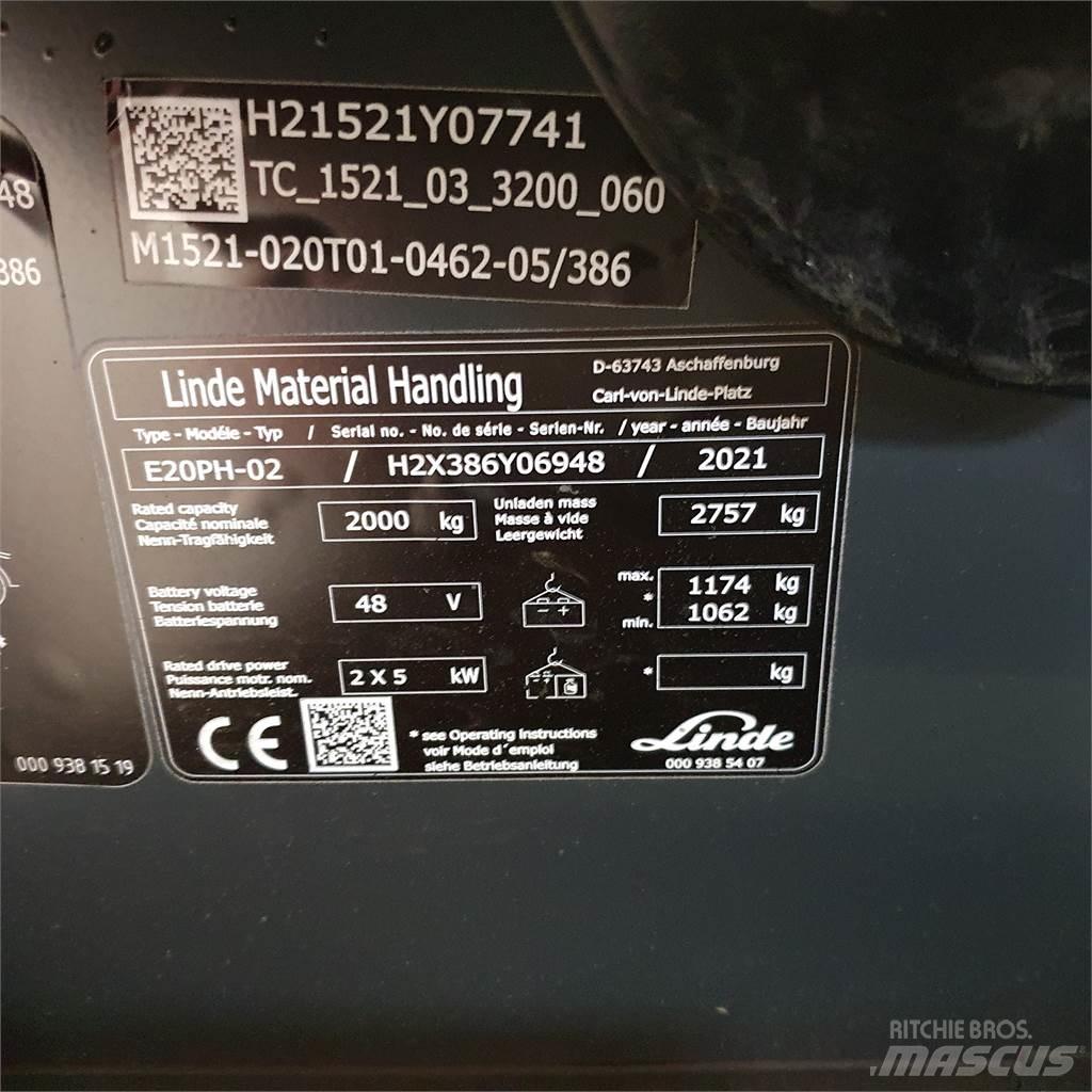 Linde E20PH Elektriskie iekrāvēji