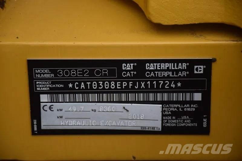 CAT 308 E2CR Vidēja lieluma ekskavatori 7 t - 12 t