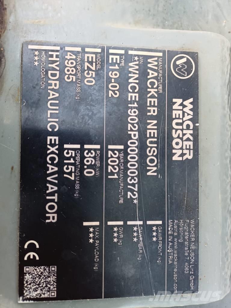 Wacker Neuson EZ 50 Mini ekskavatori < 7 t