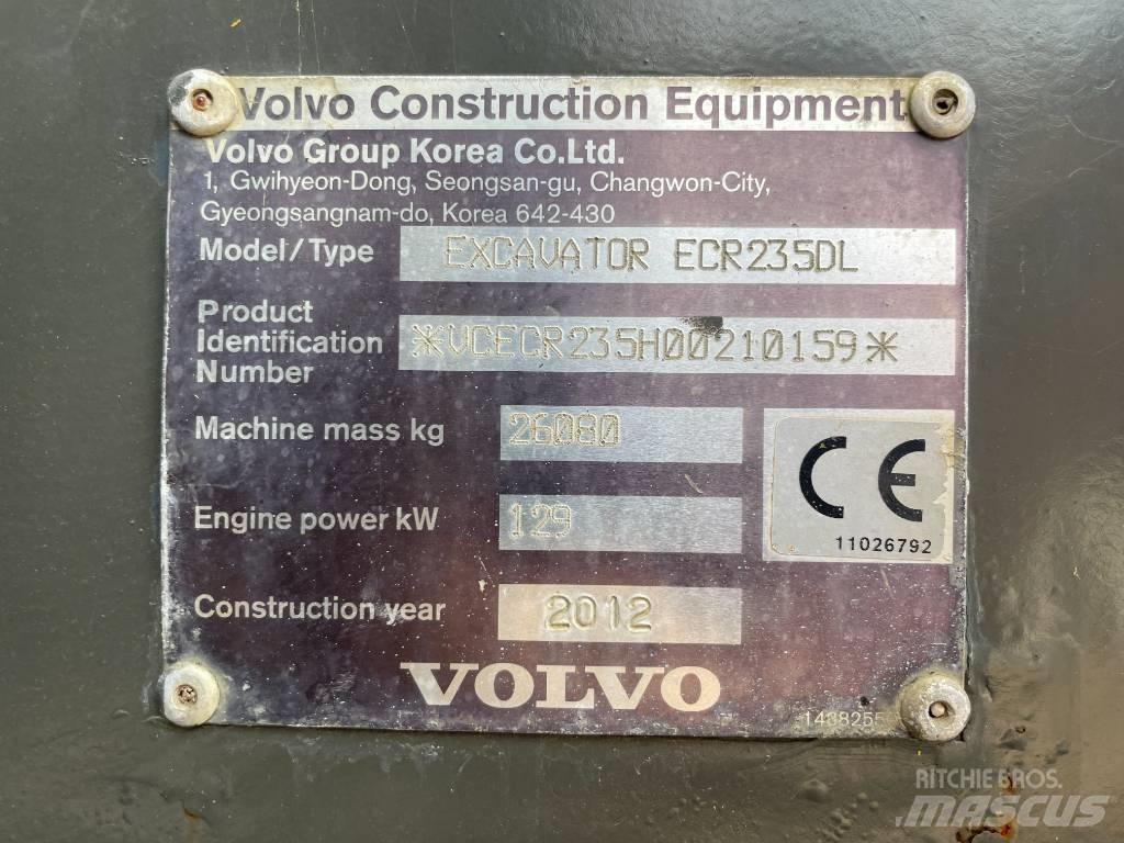 Volvo ECR 235 DL Kāpurķēžu ekskavatori
