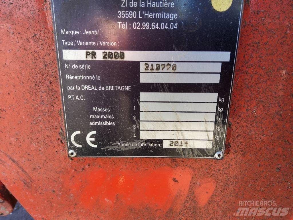Jeantil PR 2000 Ķīpu smalcinātāji, griezēji un attinēji