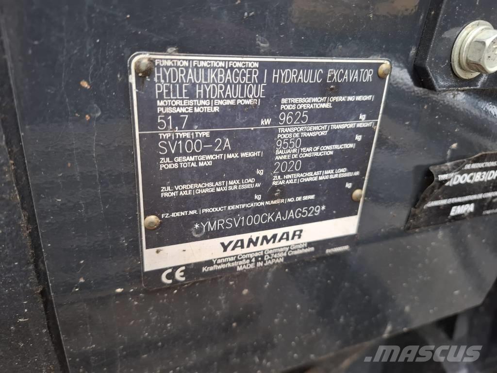 Yanmar SV 100-2A Vidēja lieluma ekskavatori 7 t - 12 t