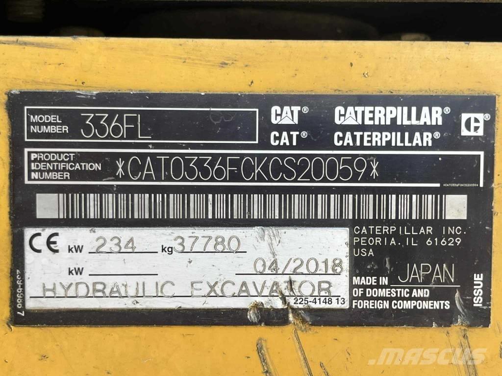 CAT 336 FL Kāpurķēžu ekskavatori