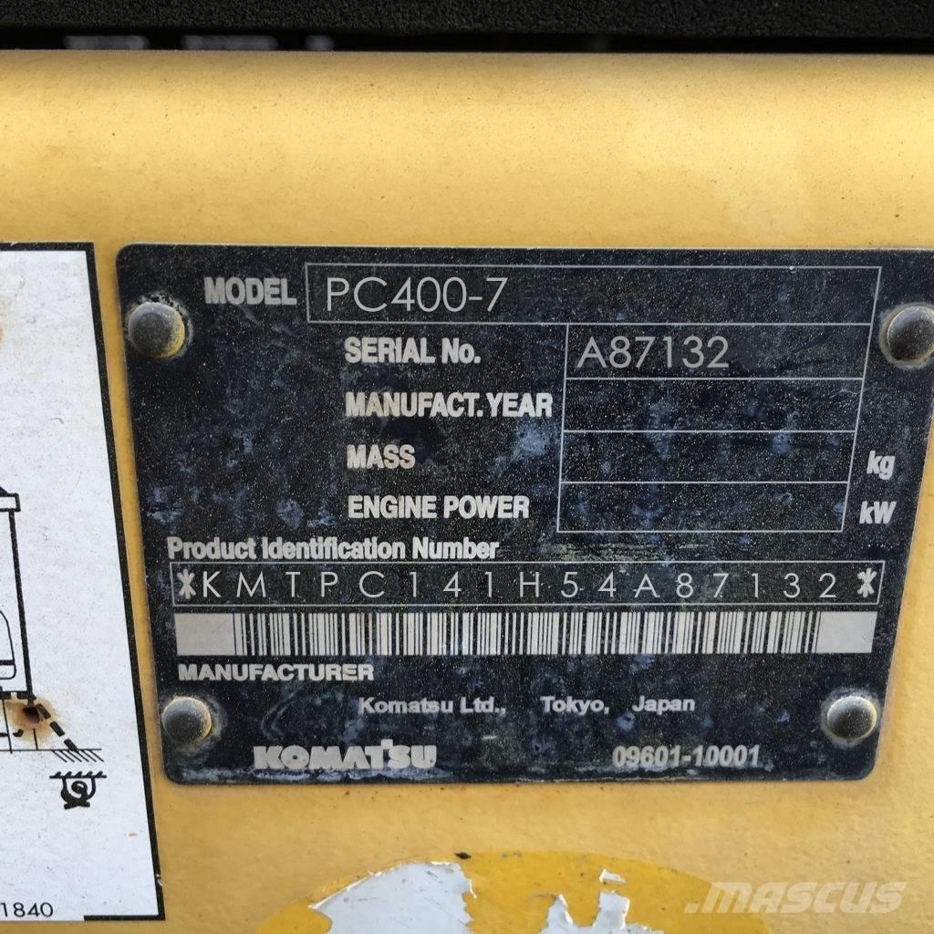 Komatsu PC 400-7 Kāpurķēžu ekskavatori