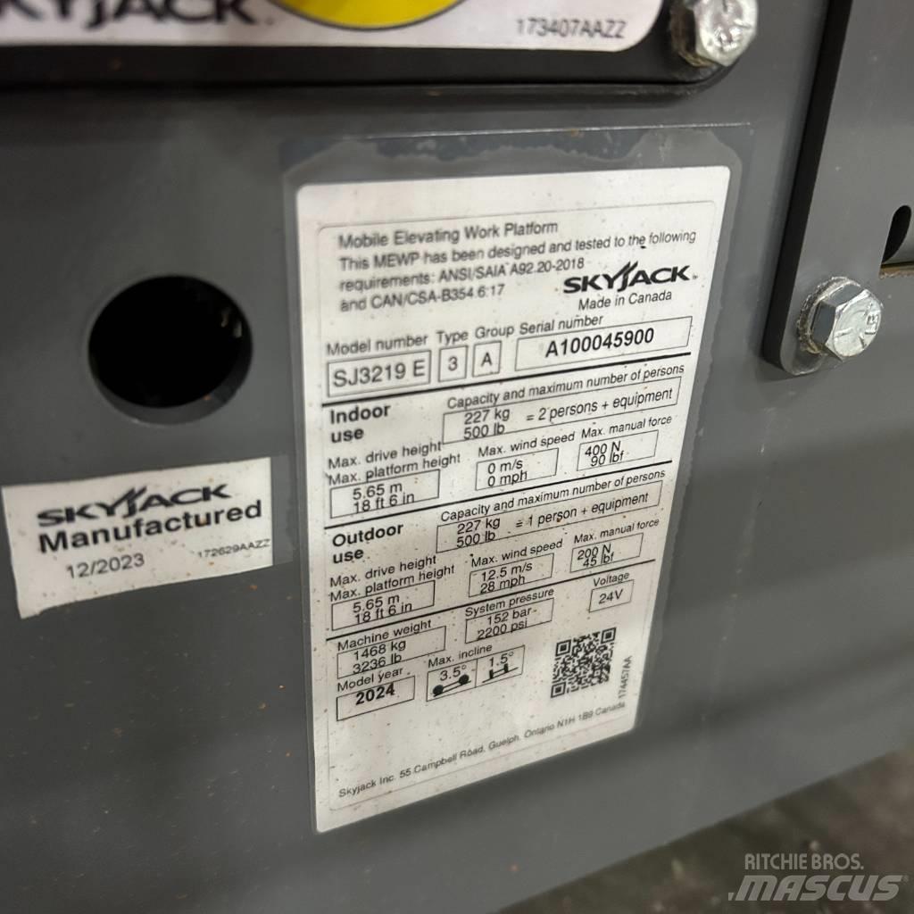 SkyJack SJ 3219 Šķerveida pacēlāji