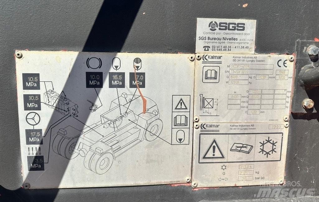 Kalmar DCD 80-45R Tehnika ar dīzeļa dzinēju